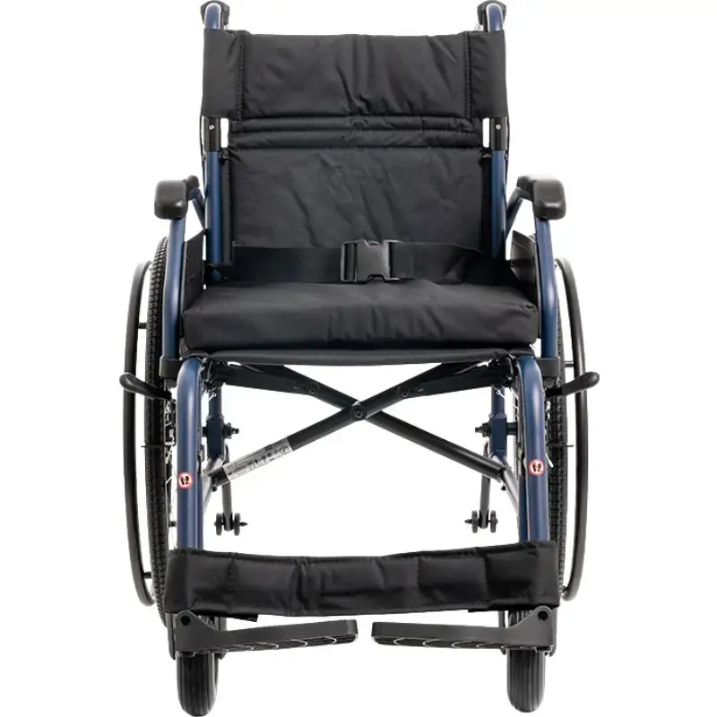 Cadeira de rodas MDH NAVY1 alumínio leve, assento 43×42 cm, carga máxima 120 kg, dobrável, 14,4 kg