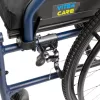 Cadeira de rodas leve de alumínio MDH NAVY1 – estrutura de alumínio, assento 46×42 cm, peso máx. do utilizador 120 kg, dobrável, 14,7 kg