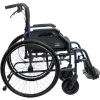 Cadeira de rodas leve de alumínio MDH NAVY1 – estrutura de alumínio, assento 46×42 cm, peso máx. do utilizador 120 kg, dobrável, 14,7 kg
