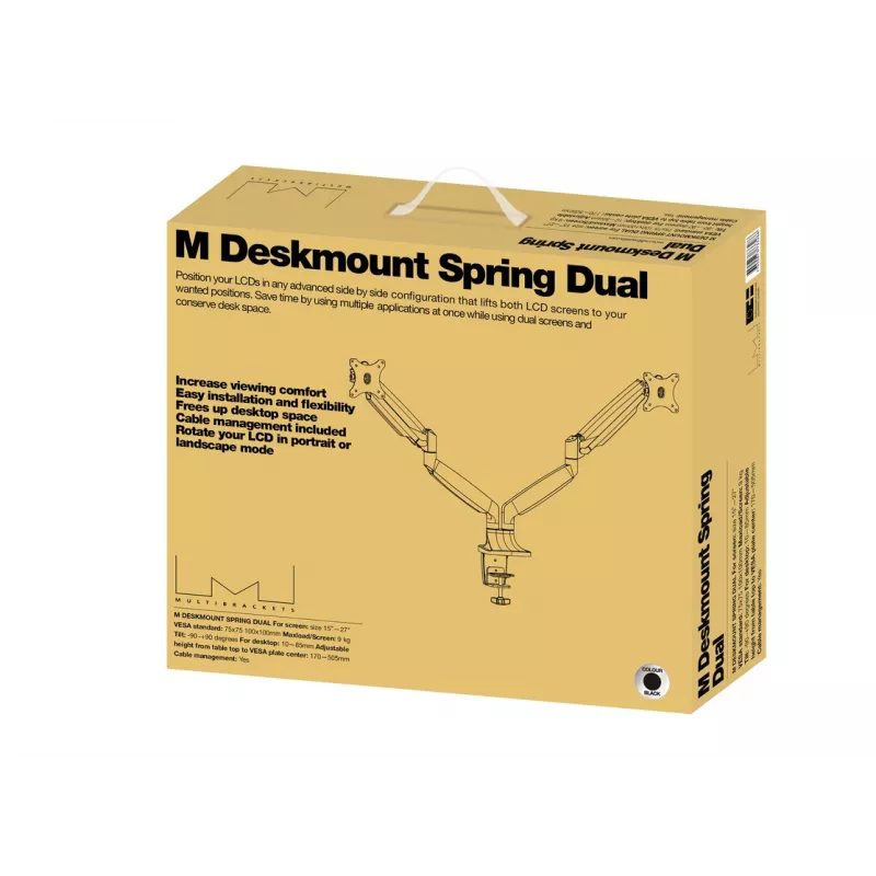 Multibrackets M Deskmount Gas Spring Dual preto