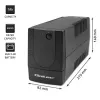 UPS QOLTEC 53773 0,85 kVA (480 W) Line-Interactive, 1x saída Type-E, bateria 7 Ah