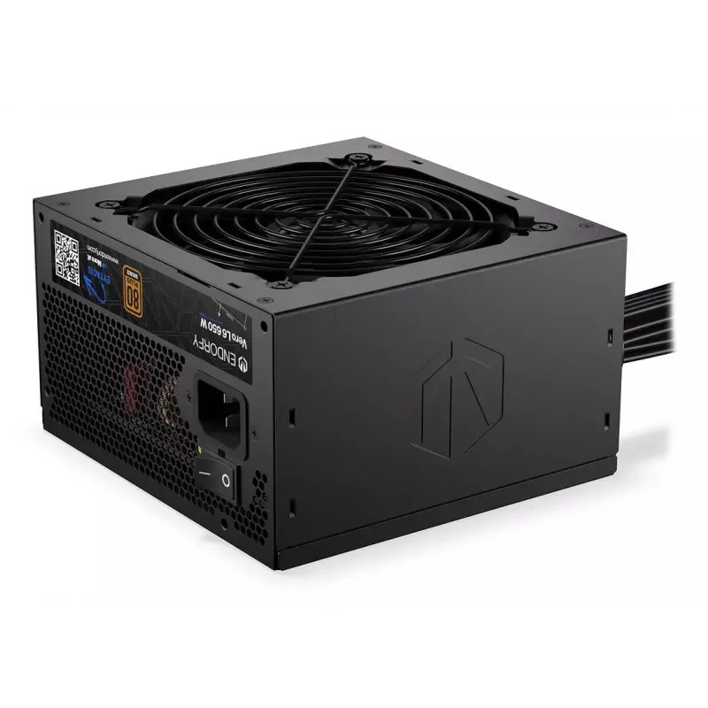 Fonte de alimentação ENDORFY Vero L6 650 W ATX 24-Pin, 80 PLUS Bronze, ventoinha de 120 mm, preto