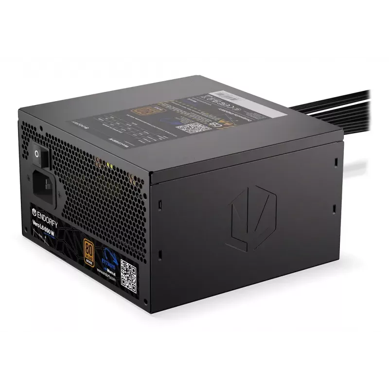 Fonte de alimentação ENDORFY Vero L6 650 W ATX 24-Pin, 80 PLUS Bronze, ventoinha de 120 mm, preto