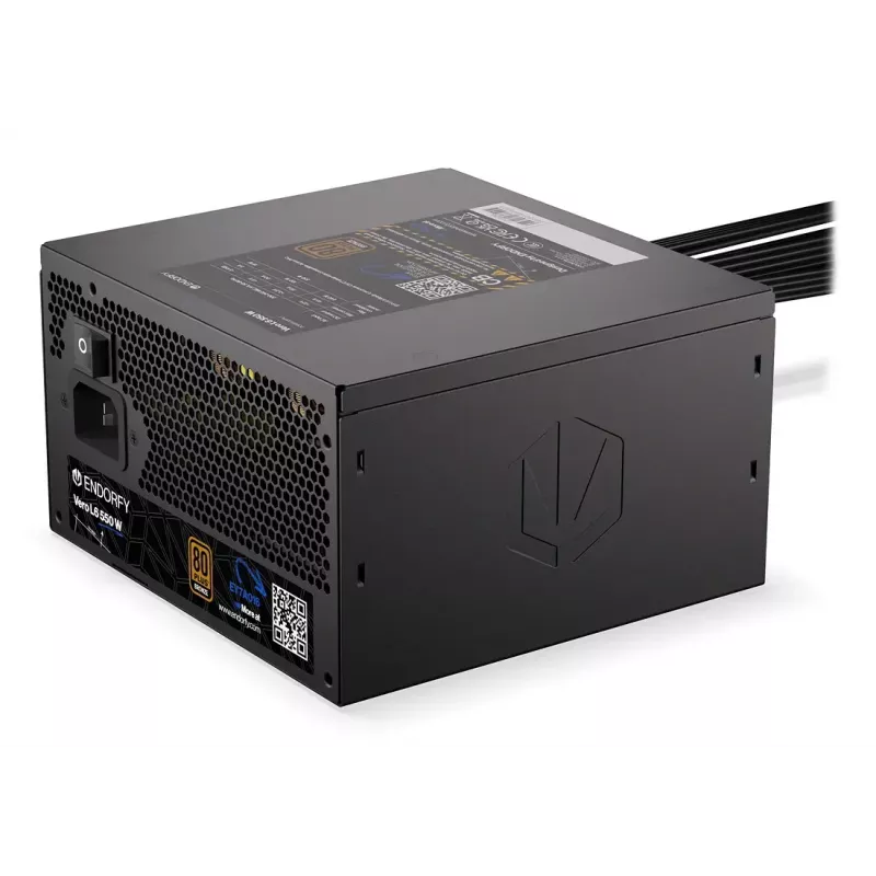 Fonte de alimentação ENDORFY Vero L6 550 W ATX 24-Pin 80 PLUS Bronze, ventoinha de 120 mm, preto