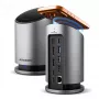 AXAGON HMC-WL9 Hub docking USB-C 9‑em‑1 com 10 Gbit/s, 100W PD, 8K HDMI, Ethernet, carregamento sem fios