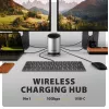 AXAGON HMC-WL9 Hub docking USB-C 9‑em‑1 com 10 Gbit/s, 100W PD, 8K HDMI, Ethernet, carregamento sem fios