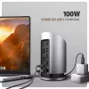 AXAGON HMC-WL9 Hub docking USB-C 9‑em‑1 com 10 Gbit/s, 100W PD, 8K HDMI, Ethernet, carregamento sem fios