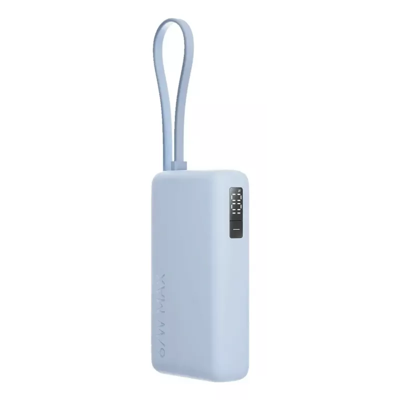 Powerbank portátil Xiaomi 67W 10000 mAh Li-Ion azul, USB-C + USB-A, suporte para 3 dispositivos