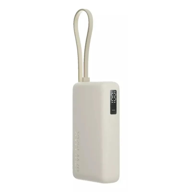 Powerbank portátil Xiaomi 67W 10000 mAh iões de lítio, 11,61 V, USB-A + USB-C, areia