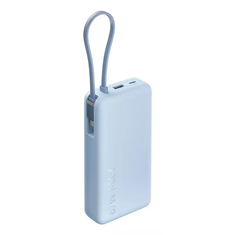 Powerbank Xiaomi 67W 20000 mAh Li-Ion azul – 11,1 V, USB-A + USB-C, suporta 3 dispositivos