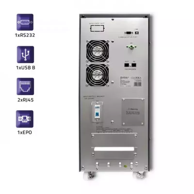 UPS Qoltec 53044 Online dupla conversão 10 kVA 8000 W