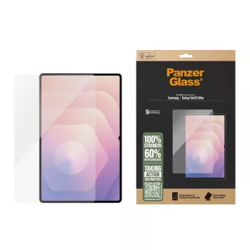 Protetor de ecrã PanzerGlass para Samsung Galaxy Tab S11 Ultra — Vidro temperado, Ultra-Wide Fit, transparente, aplicação a seco