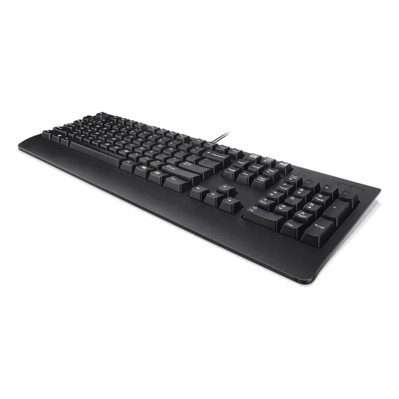 Teclado com fio de tamanho completo Lenovo Preferred Pro II USB US English preto, 104 teclas, interruptores de êmbolo, cabo de 2 m