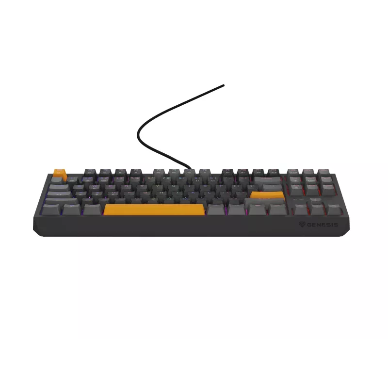 GENESIS Thor 230 TKL teclado gaming USB + RF Wireless + Bluetooth QWERTY preto, cinzento, laranja