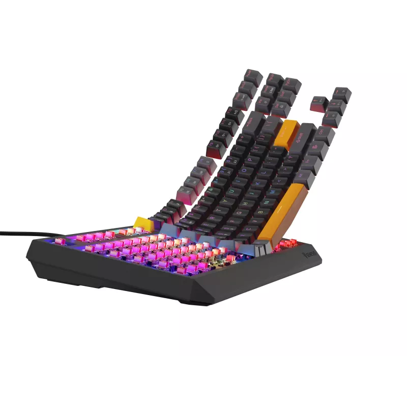 GENESIS Thor 230 TKL teclado gaming USB + RF Wireless + Bluetooth QWERTY preto, cinzento, laranja