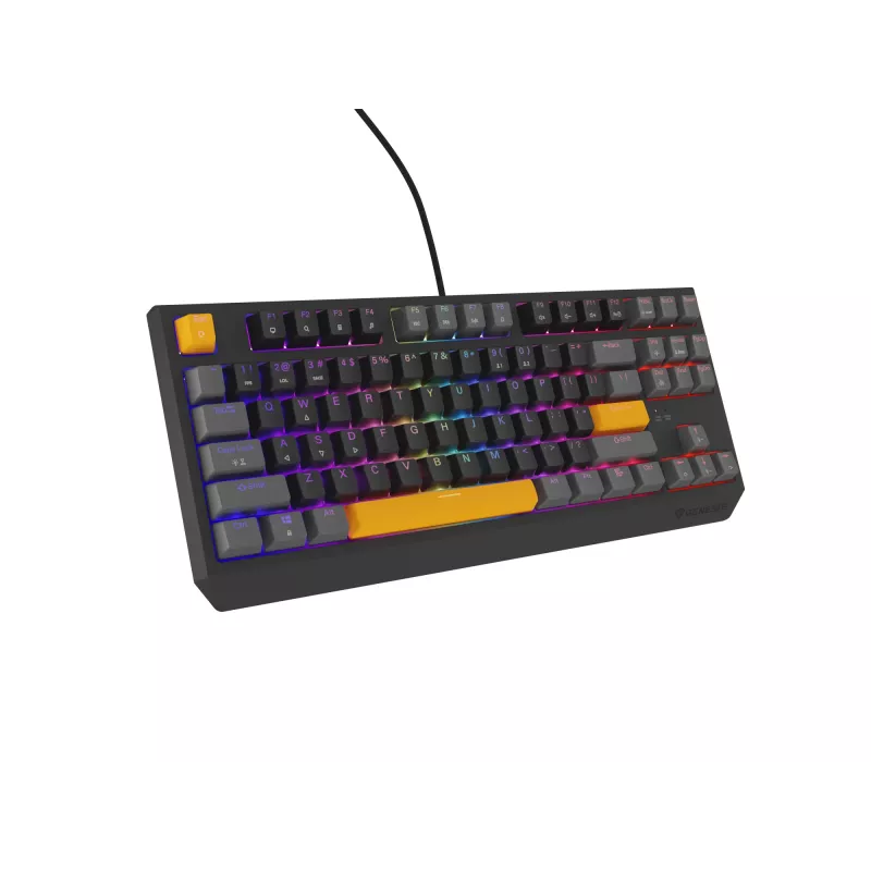 GENESIS Thor 230 TKL teclado gaming USB + RF Wireless + Bluetooth QWERTY preto, cinzento, laranja