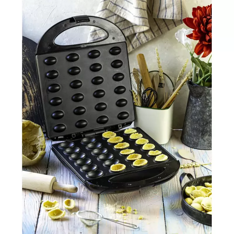 Máquina de waffles Mesko MS 3041 — 1600 W, preto, faz 24 waffles elípticos (220–240 V)