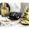 Máquina de waffles Mesko MS 3041 — 1600 W, preto, faz 24 waffles elípticos (220–240 V)