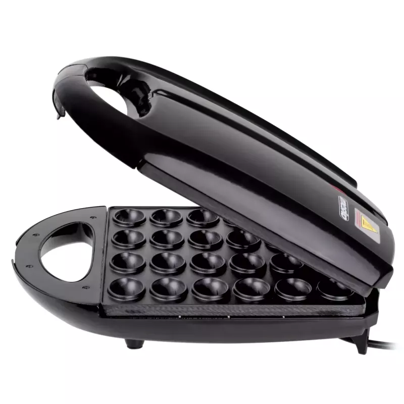 Máquina de waffles Mesko MS 3041 — 1600 W, preto, faz 24 waffles elípticos (220–240 V)