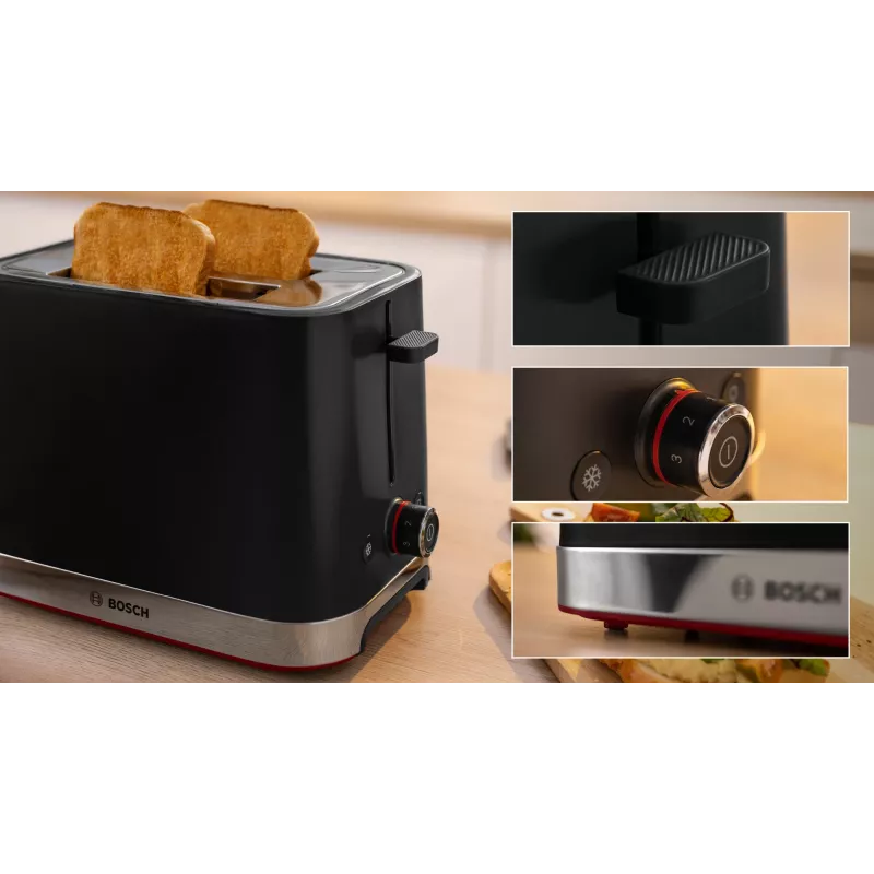 Torradeira Bosch TAT4M223 4 2 fatias 950 W preto, aço inoxidável