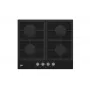 Beko HILG 642C5 SB preto encastrar 60 cm gás 4 zonas
