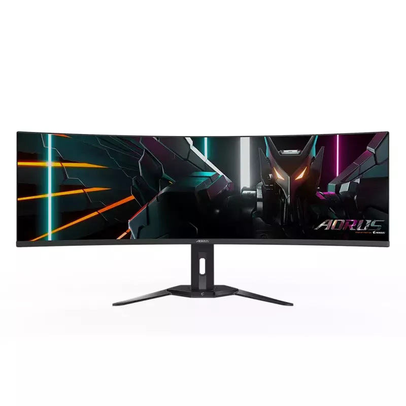 Monitor GIGABYTE 49 polegadas OLED CO49DQ DQHD 5120×1440 144 Hz, HDR, FreeSync, 10-bit, 2×HDMI 2.1, USB-C, VESA 100×100