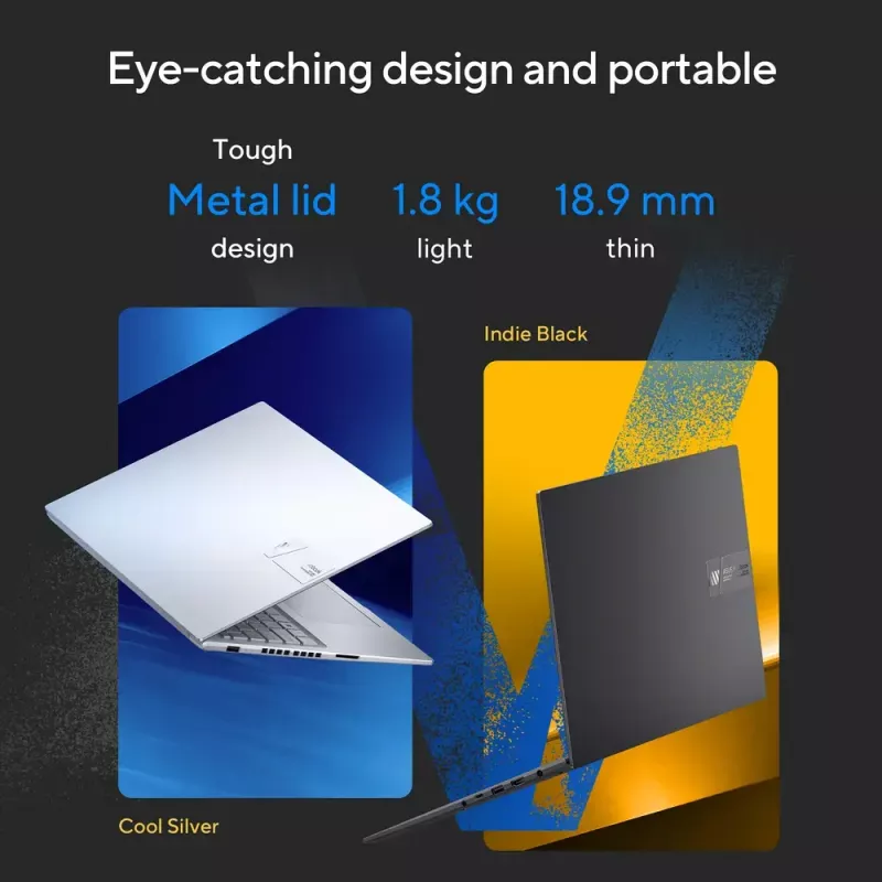 Portátil ASUS Vivobook 16X K3605VU-WS96 Intel® Core™ i9 i9-13900H 40,6 cm (16 polegadas) WUXGA 16 GB DDR4-SDRAM 1 TB SSD NVIDIA GeForce RTX 4050 Wi-Fi 6E (802.11ax) Windows 11 Home prateado