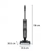 Aspirador vertical Rowenta X-Clean 4 GZ5035WO — sem fios 200 W, limpeza a seco e a húmido, sem saco, filtro de espuma/água, bateria de iões de lítio