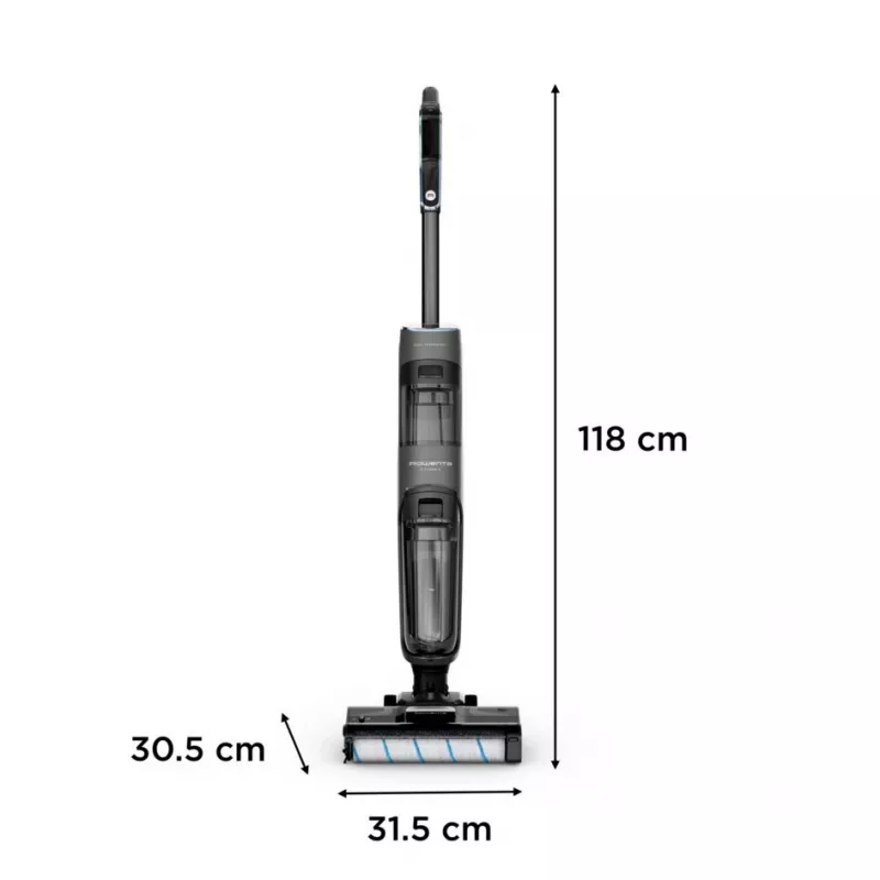 Aspirador vertical Rowenta X-Clean 4 GZ5035WO — sem fios 200 W, limpeza a seco e a húmido, sem saco, filtro de espuma/água, bateria de iões de lítio