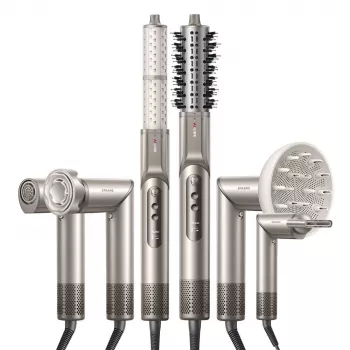 Secador de cabelo Dreame Dazzle 1400 W — motor 110000 rpm, 3 níveis de calor, máx. 90°C, dourado