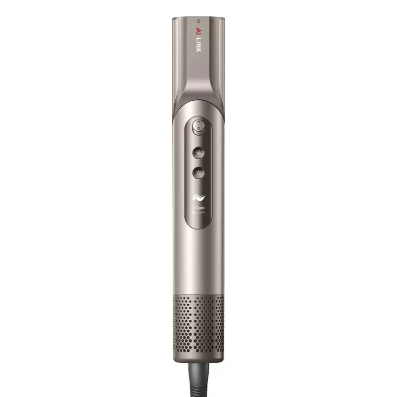 Secador de cabelo Dreame Dazzle 1400 W — motor 110000 rpm, 3 níveis de calor, máx. 90°C, dourado