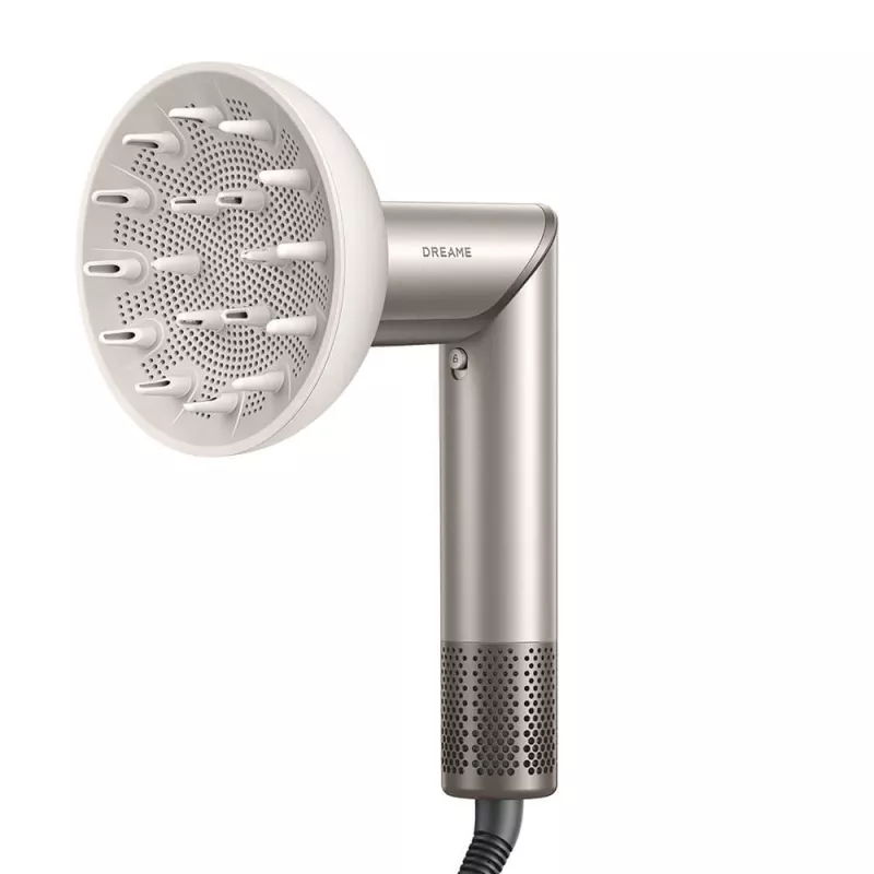 Secador de cabelo Dreame Dazzle 1400 W — motor 110000 rpm, 3 níveis de calor, máx. 90°C, dourado