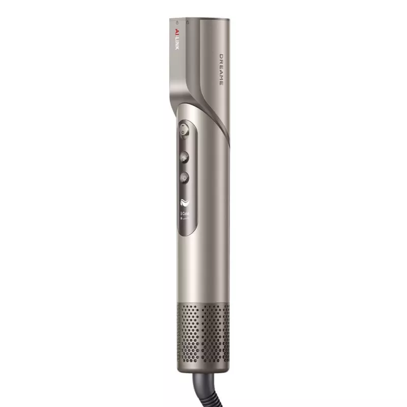 Secador de cabelo Dreame Dazzle 1400 W — motor 110000 rpm, 3 níveis de calor, máx. 90°C, dourado