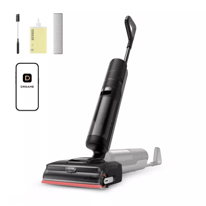 Mopa elétrica Dreame H15 Pro FoamWash bateria a seco e a húmido sem saco 400 W preto, vermelho 30000 Ah