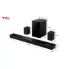 Barra de som TCL Q Q85H Class 7.1.4 canais com Dolby Atmos, subwoofer sem fios e colunas surround sem fios