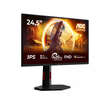 Monitor de computador AOC G4 25G4KUR 62,2 cm (24,5 inch) 1920 x 1080 píxeis Full HD LED preto, vermelho