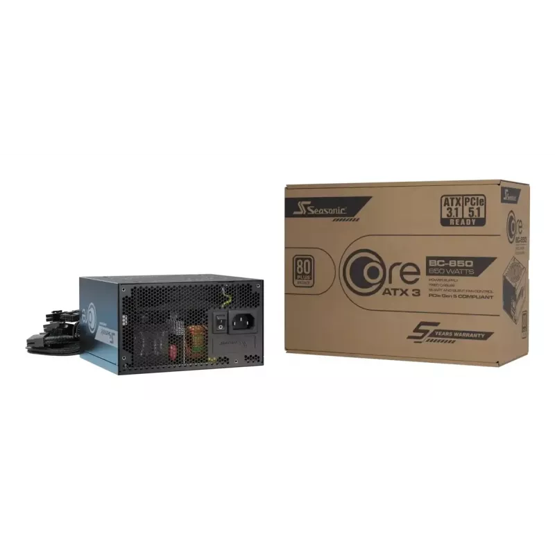 Fonte de alimentação Seasonic CORE BC-850 ATX 3.1 850 W, 20+4-Pin-ATX, 80 PLUS Bronze, preto