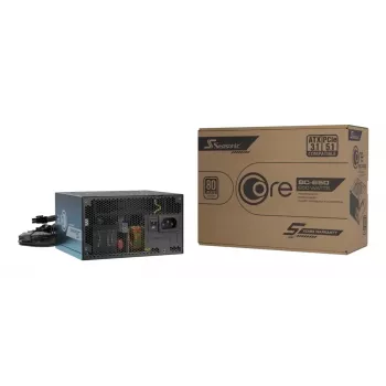 Fonte de alimentação Seasonic CORE BC-650 650W ATX 20+4-Pin, 80 PLUS Bronze, preto, ventoinha de 120 mm