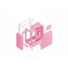 Caixa de PC Mid-Tower HYTE X50 Strawberry Milk, modelo CS-HYTE-X50G-SM