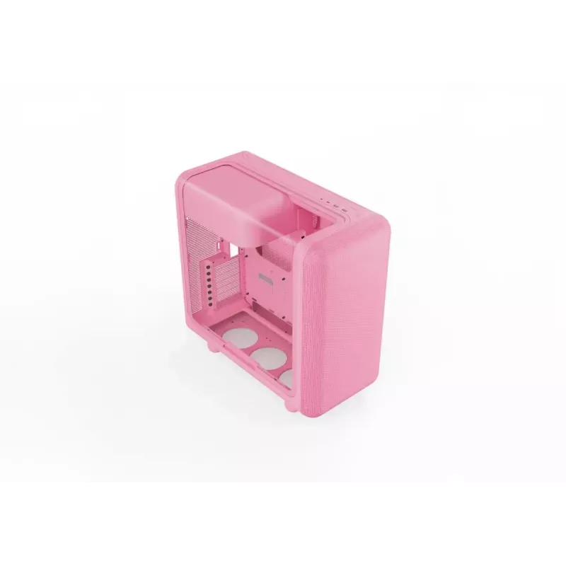 Caixa de PC Mid-Tower HYTE X50 Strawberry Milk, modelo CS-HYTE-X50G-SM