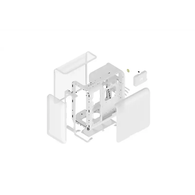 Caixa de PC Mid-Tower HYTE X50 AIR Snow White – chassis compacto com airflow
