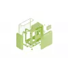 Caixa Mid-Tower HYTE X50 Matcha Milk – suporte ATX/mATX/Mini-ITX, vidro temperado, I/O frontal