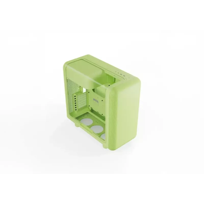 Caixa Mid-Tower HYTE X50 Matcha Milk – suporte ATX/mATX/Mini-ITX, vidro temperado, I/O frontal