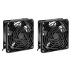Unidade de ventilação de 2 ventoinhas Intellinet para caixa de parede de 19 polegadas, montagem no teto, cabo de alimentação de 1,8 m com ficha EU CEE 7/7, formato 120 x 120 mm, conjunto de ligação à terra incluído, preto