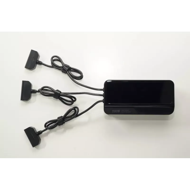 Carregador Autel multi-carregador para série EVO Max modelo 102002545 — 3 baterias, USB-C, potência de carregamento 120 W, entrada 100–240 V