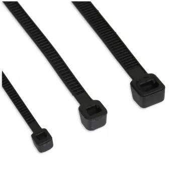 Abraçadeiras InLine 250 mm × 3,6 mm pretas, resistência à tração 176,5 N – 100 unid.