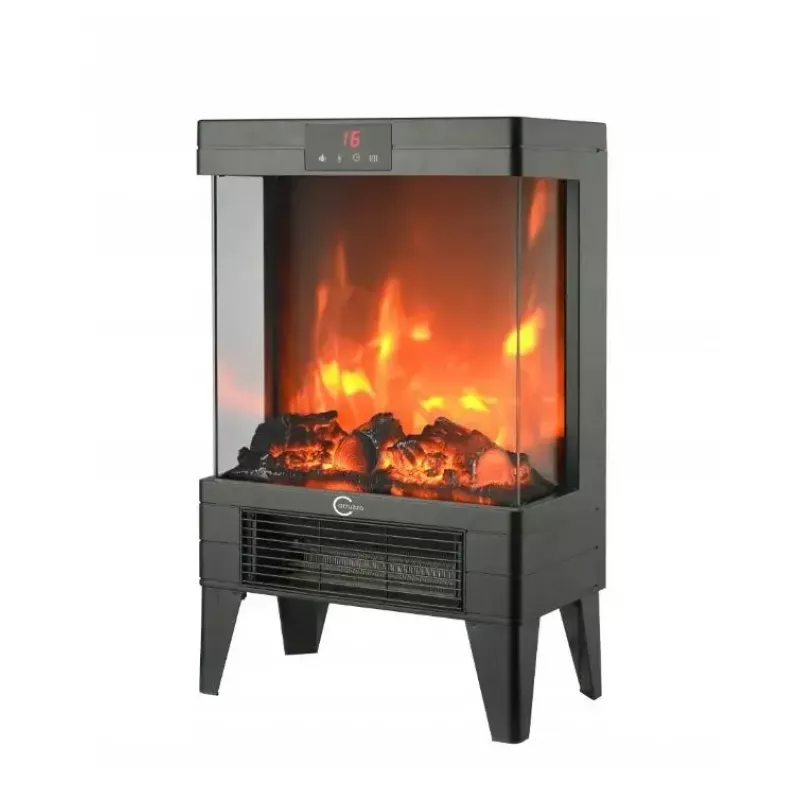 Aquecedor elétrico Carruzzo Q20P Radiador a óleo, 1800 W, 15–45 °C, caixa de vidro, controlo remoto/app/touch, temporizador 1–12 h, montagem na parede ou no chão, preto