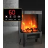 Aquecedor elétrico Carruzzo Q20P Radiador a óleo, 1800 W, 15–45 °C, caixa de vidro, controlo remoto/app/touch, temporizador 1–12 h, montagem na parede ou no chão, preto