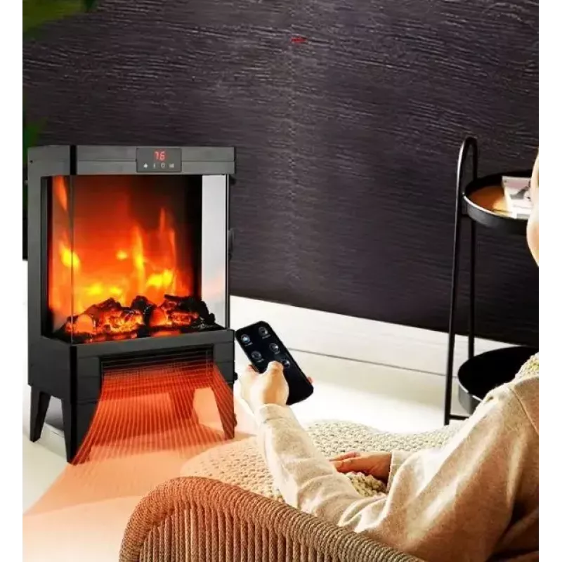 Aquecedor elétrico Carruzzo Q20P Radiador a óleo, 1800 W, 15–45 °C, caixa de vidro, controlo remoto/app/touch, temporizador 1–12 h, montagem na parede ou no chão, preto