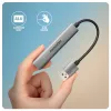 Hub USB AXAGON HUE-STA — barra de alumínio de 4 portas, 1× USB-A 5 Gbit/s + 2× USB-A e 1× USB-C 480 Mbit/s, host USB-A, cinzento